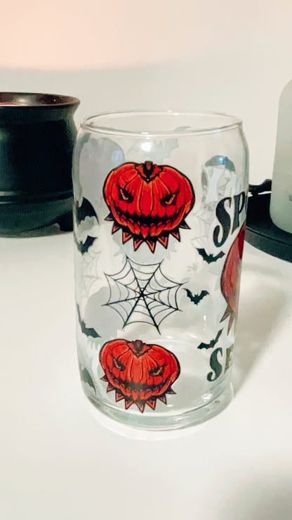 Spooky Season  Glass Cup