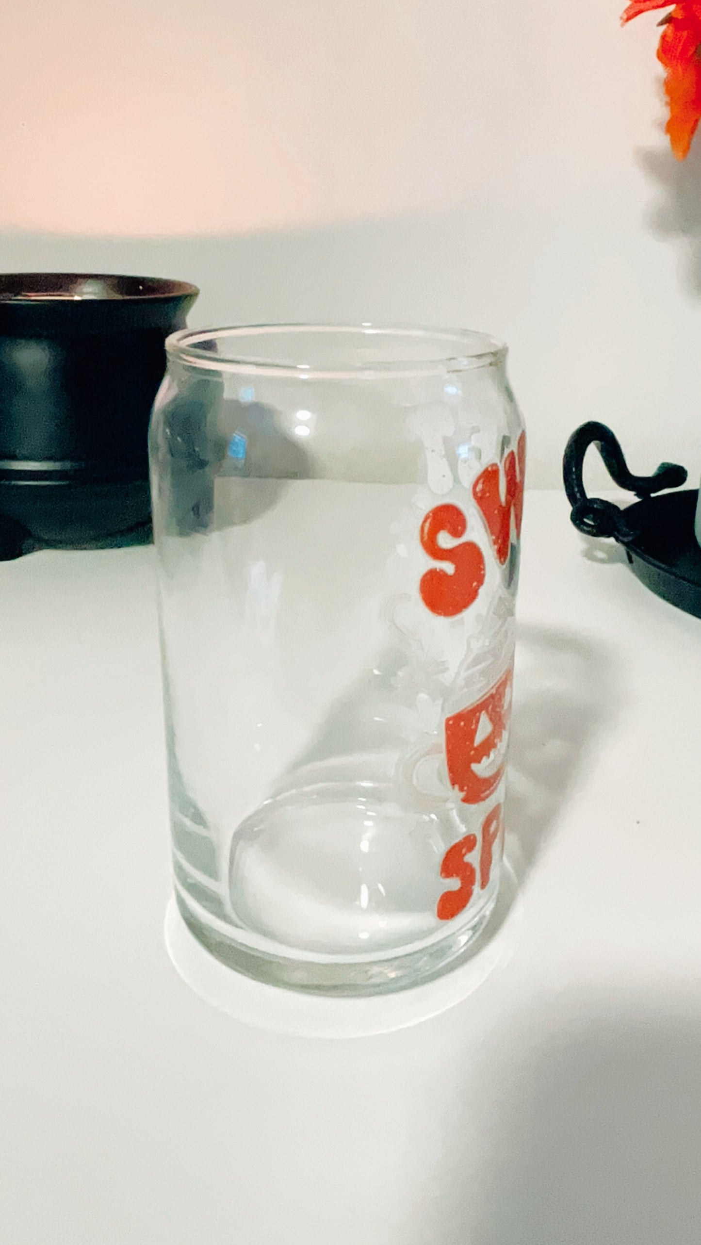 Sweet and Spooky Glass Cup