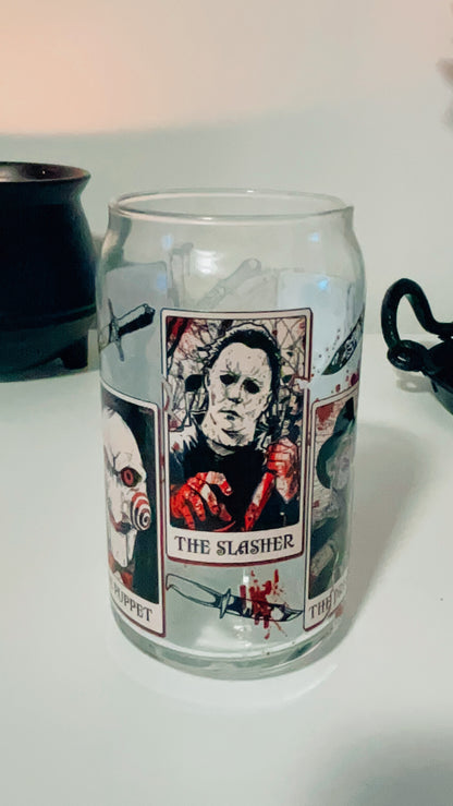 Tarot Slasher drinks Glass Cup