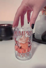 Load and play video in Gallery viewer, Pumpkin Spice Glass Cup
