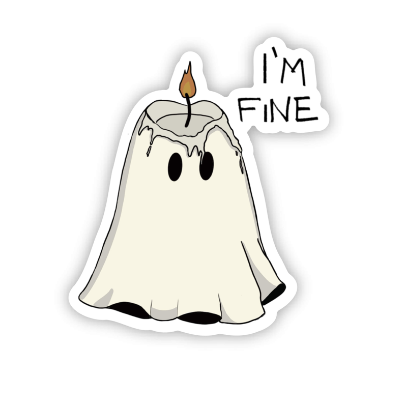 I'm Fine Ghost vinyl sticker