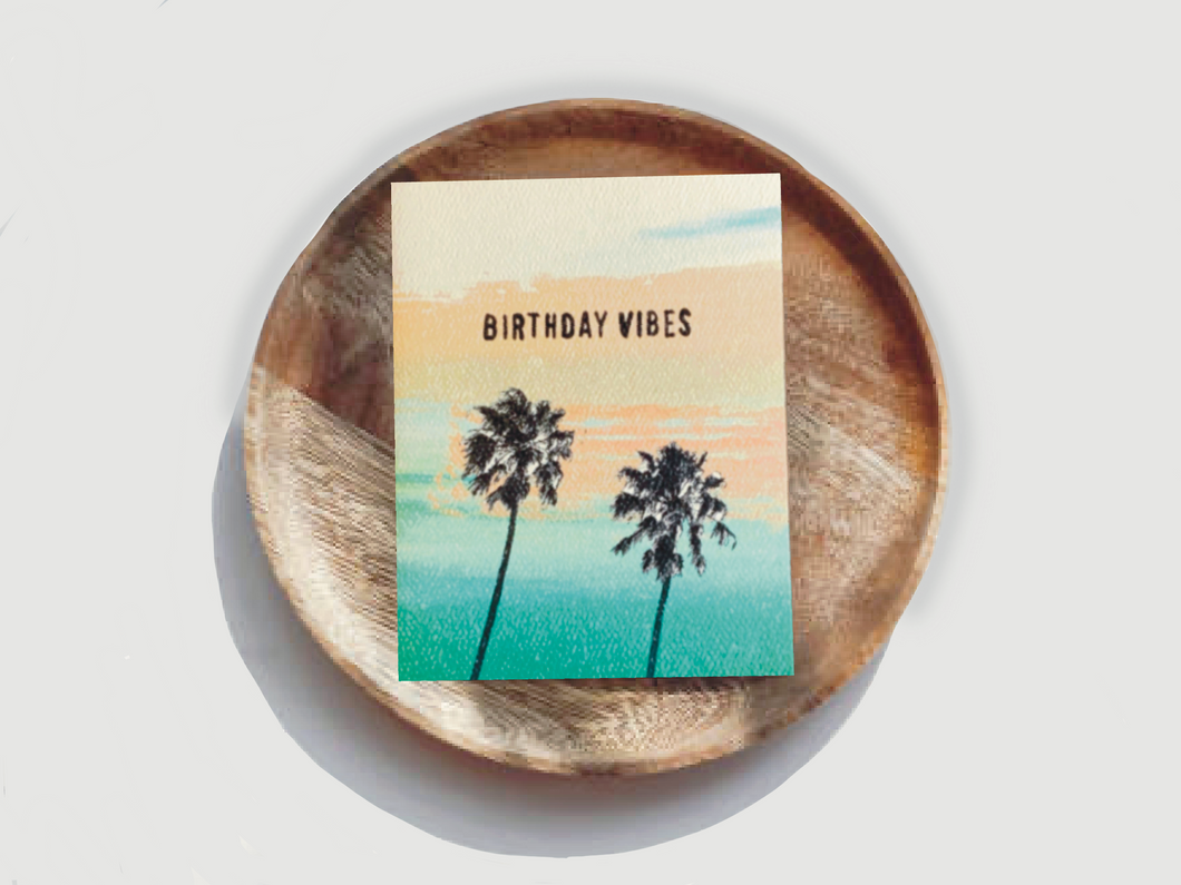 “Birthday Vibes” tropical birthday card