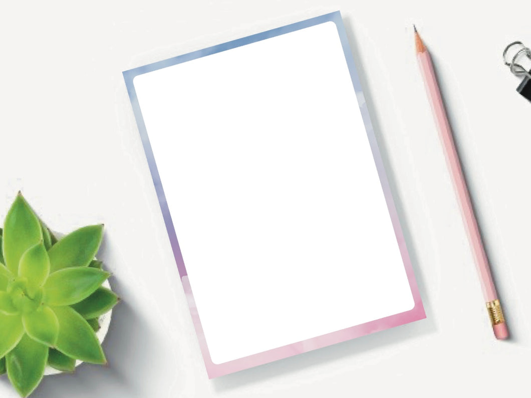 Blue and pink sky notepad